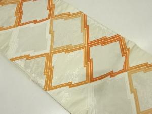アンティーク　松皮菱模様織出し袋帯（材料）